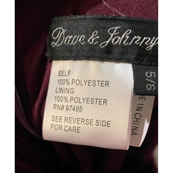 Dave & Johnny Womens burgundy red Beaded sequens Backless Prom Maxi Dress 5/6- H - Picture 8 of 8